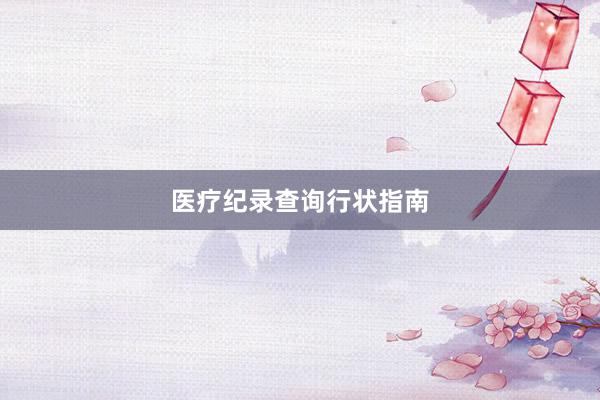 医疗纪录查询行状指南